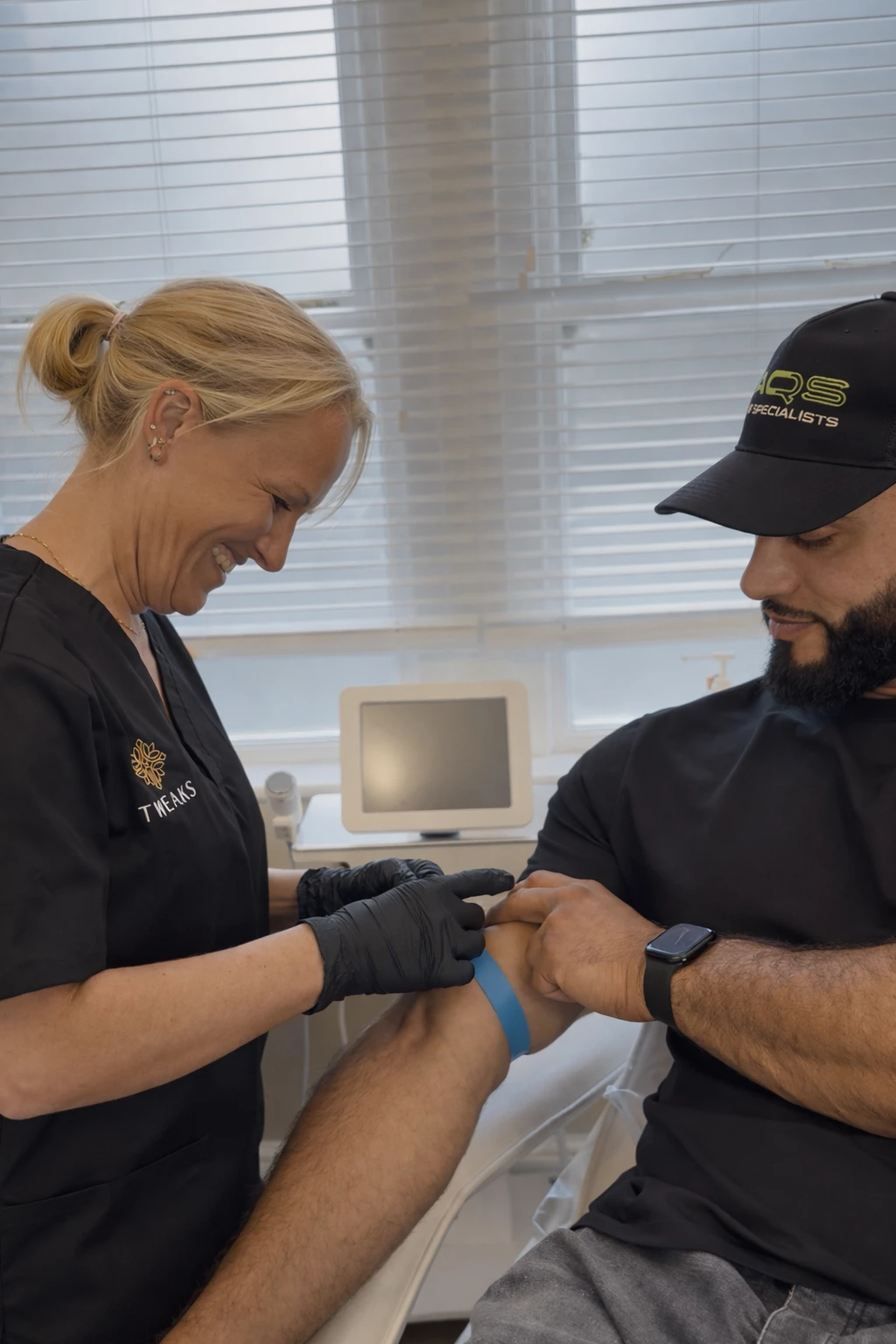 Racheal Treating a patient